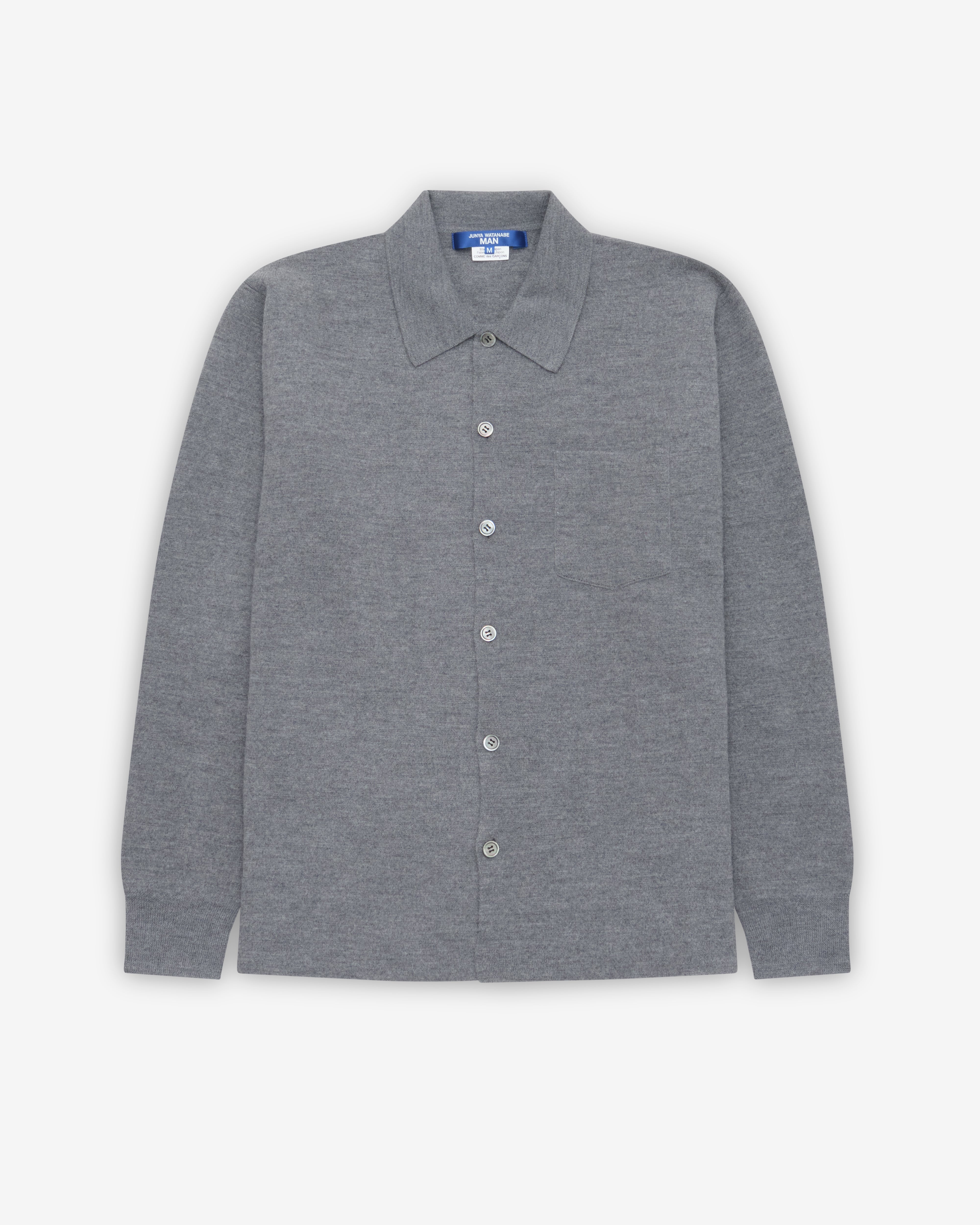 JUNYA WATANABE MAN ニットポロシャツ size M Junya Watanabe Man: Men's Wool Polo (Gray) | DSMNY E-SHOP