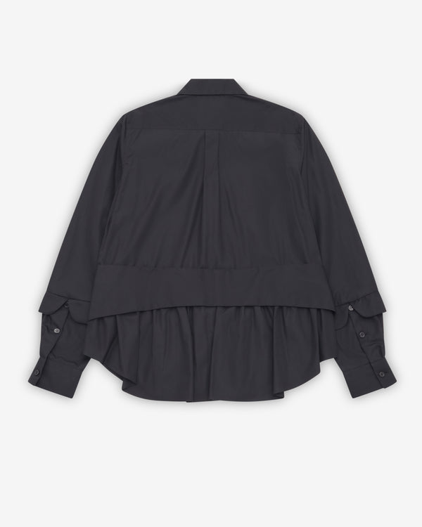 Noir Kei Ninomiya - Women's Layered Poplin Shirt - (White)