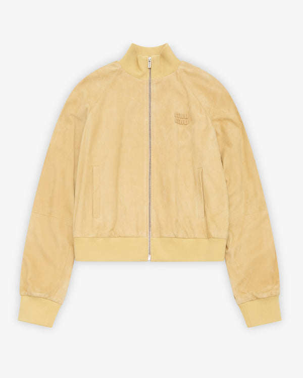 Miu Miu - Women's Waxed Suede Jacket - (Soy Green)