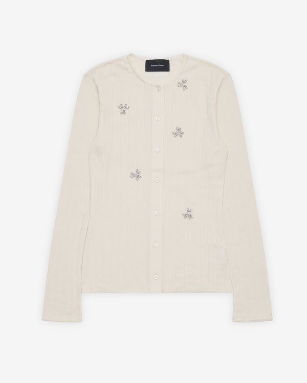 Simone Rocha - Women's Pointelle Cardigan - (Ecru)