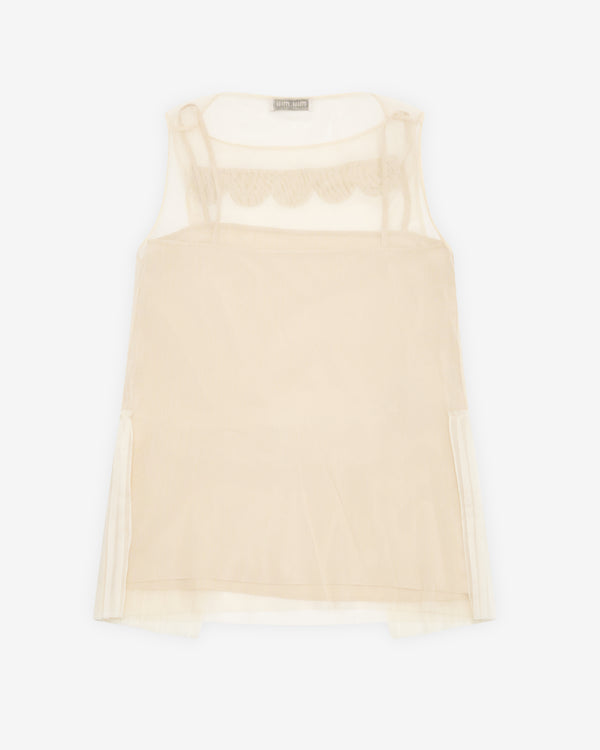 Miu Miu - Women's Embroidered Top - (Natural)