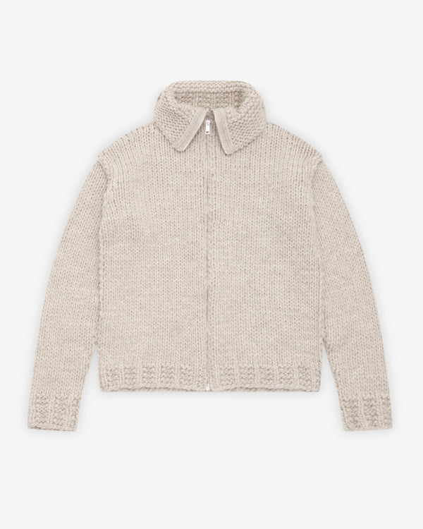 Prada - Women's Wool Zipper Cardigan - (Ivory)