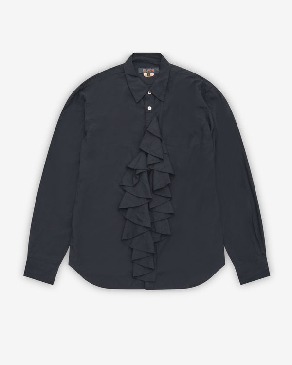 Black Comme des Garçons - Asymmetric Ruffle Shirt - (Black)
