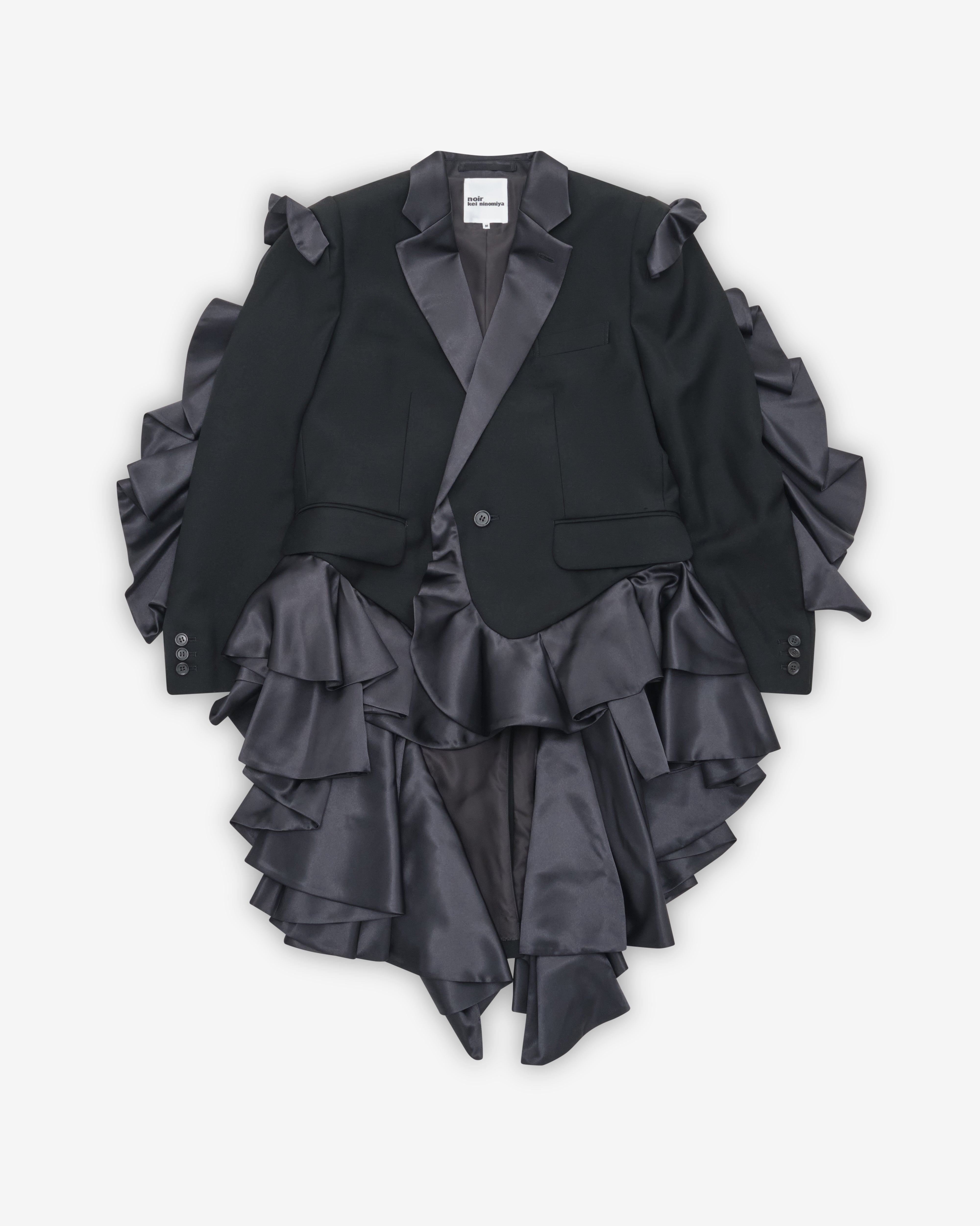 Noir Kei Ninomiya: Women's Ruffled Jacket (Black) | DSMNY E-SHOP