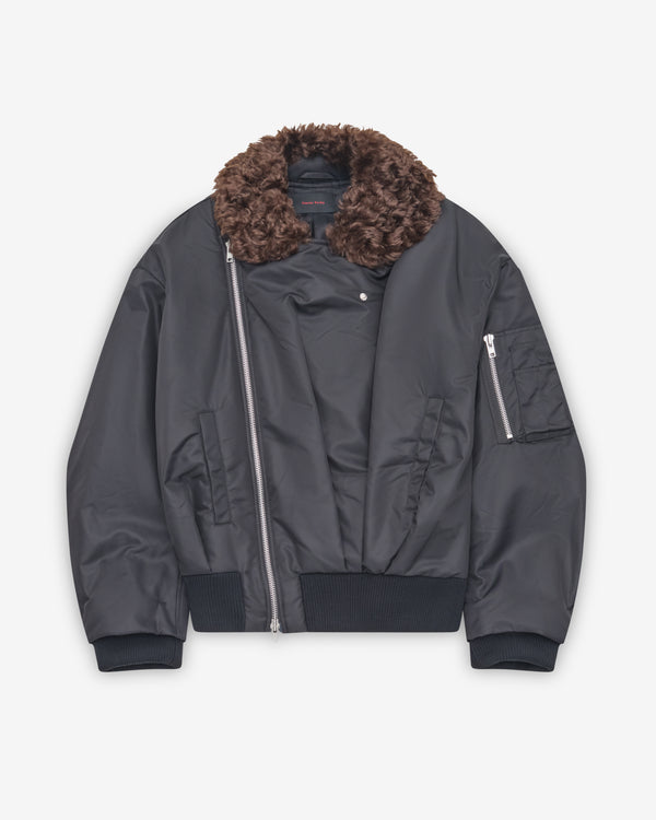 Simone Rocha - Men's Draped Bomber Jacket - (Black/Brown)