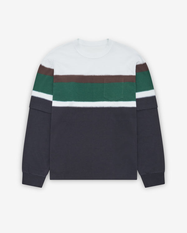 Sacai - Men's Chusen-Dyed Cotton Jersey T-Shirt - (Black/Multi)