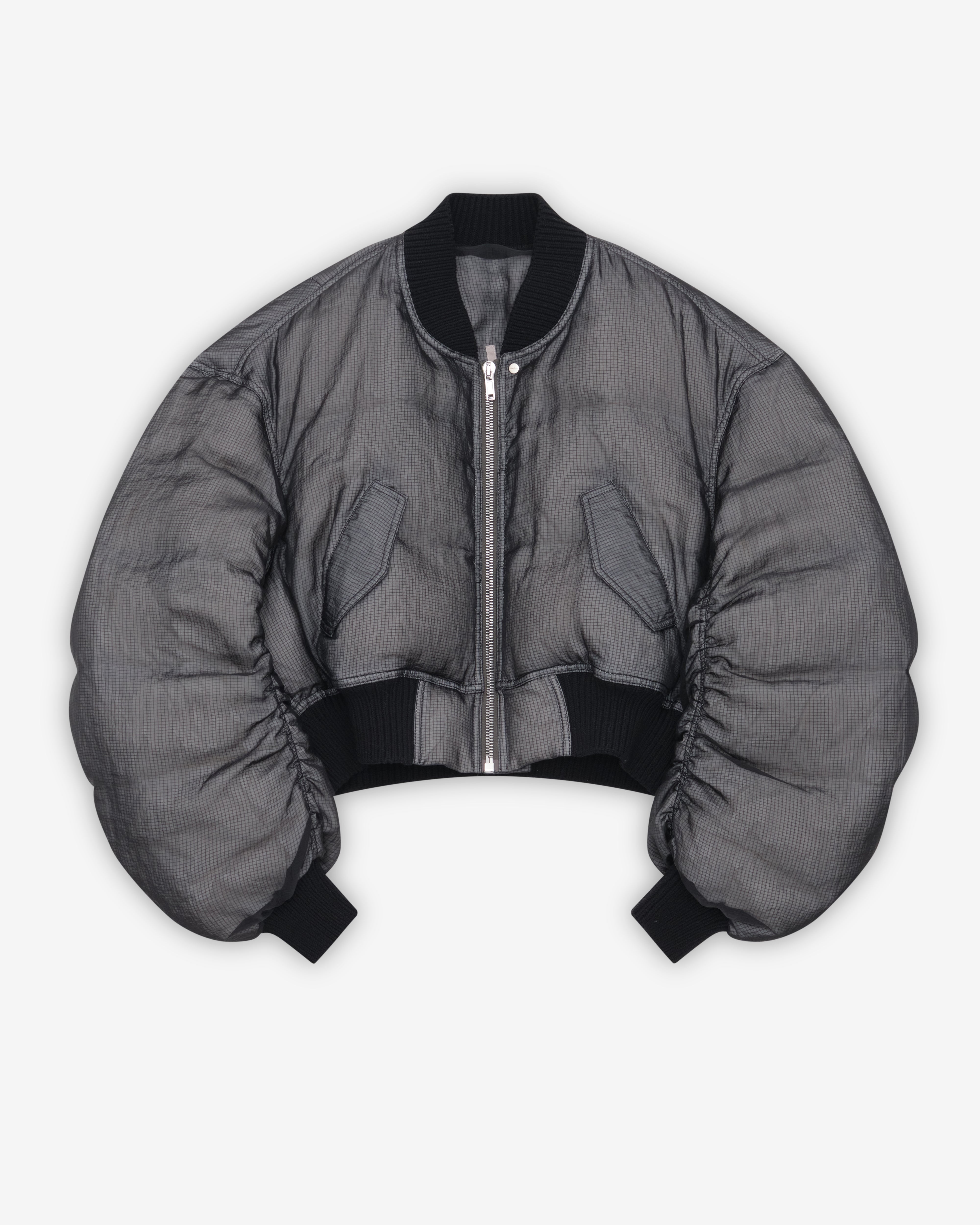 Rick Owens: Women's Secchia Cropped Flight Jacket (Black) | DSMNY