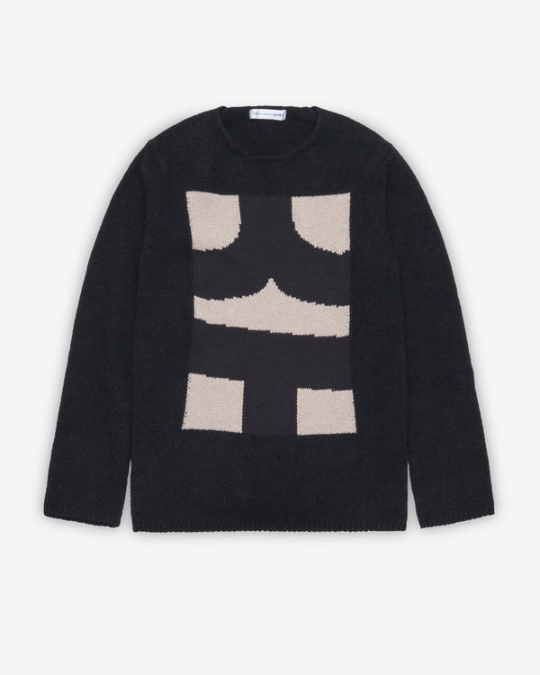 CDG Shirt - Men's Pattern Knit Sweater - (Black)