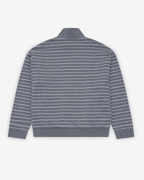 Miu Miu - Women's Striped Cotton Fleece Jacket - (Gray/White)