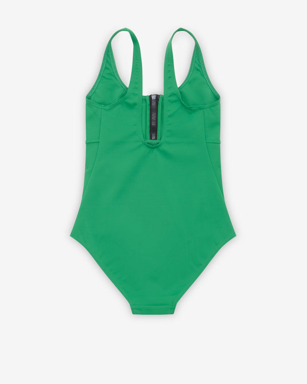 Aman x Kim Jones - Women's Front-Zip One-Piece Swimsuit - (Green)