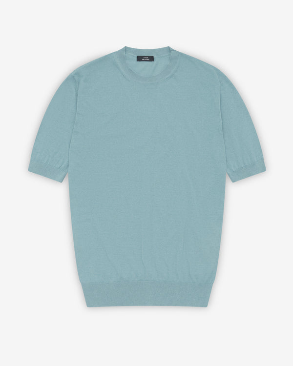 Aman x Kim Jones - Men's Oversized Knit T-Shirt - (Blue)