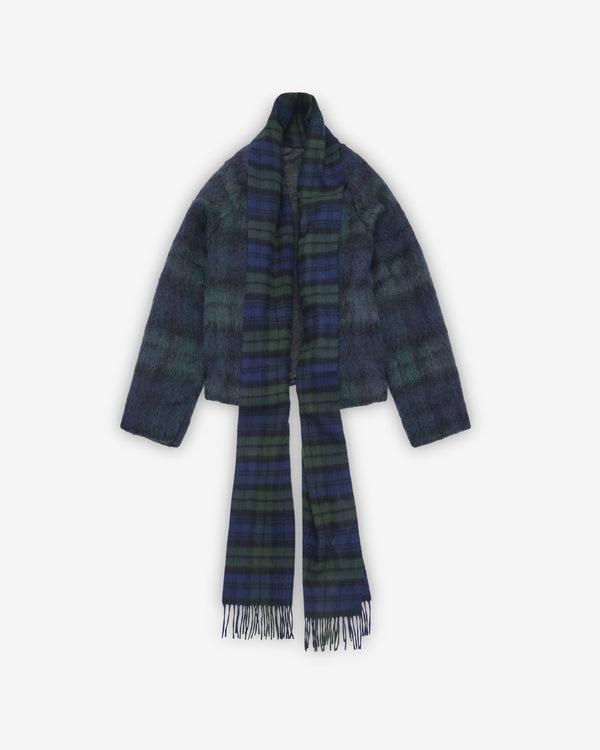 Bless - Women's Scarf Jack Mohair-Blend Jacket - (Black/Green)