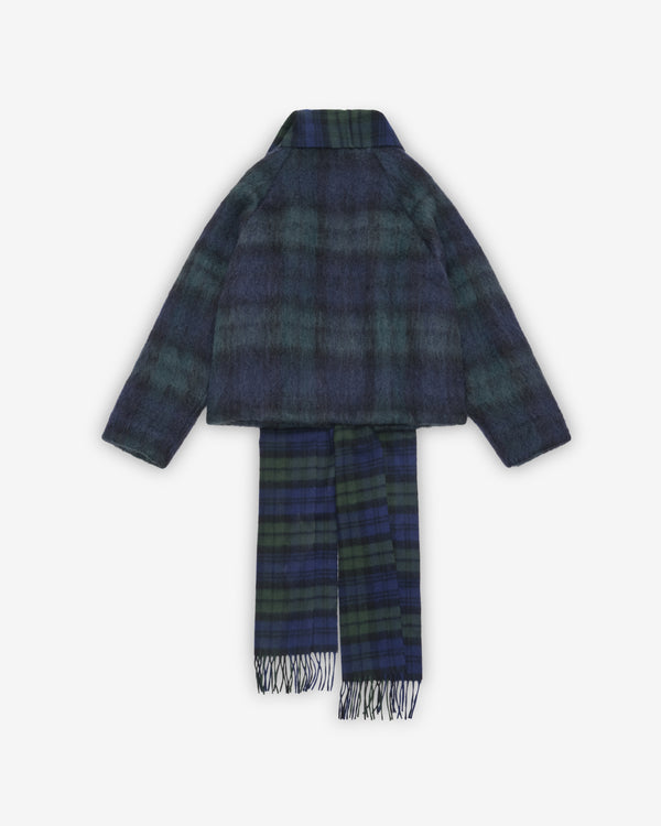 Bless - Women's Scarf Jack Mohair-Blend Jacket - (Black/Green)