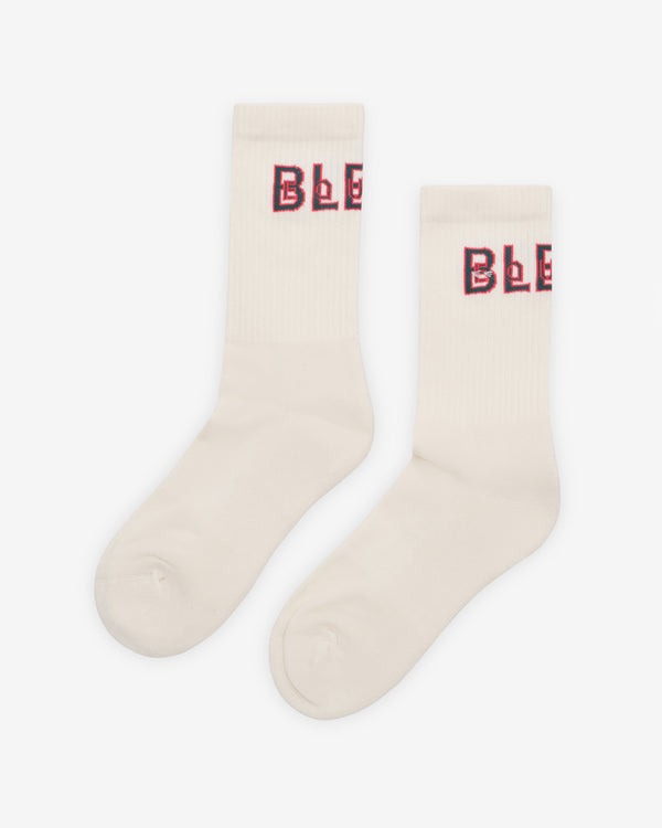 Bless - Women's Tennis Socks - (Cream/Red)