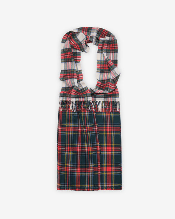 Bless - Women's Doublekilt Scarf - (Red/Green Tartan)