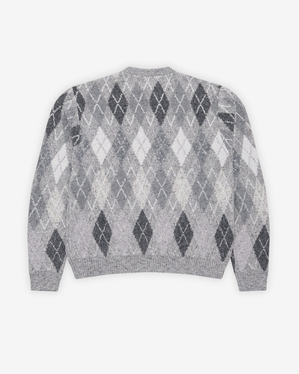 ERL - Men's Argyle Sweater - (Grey)