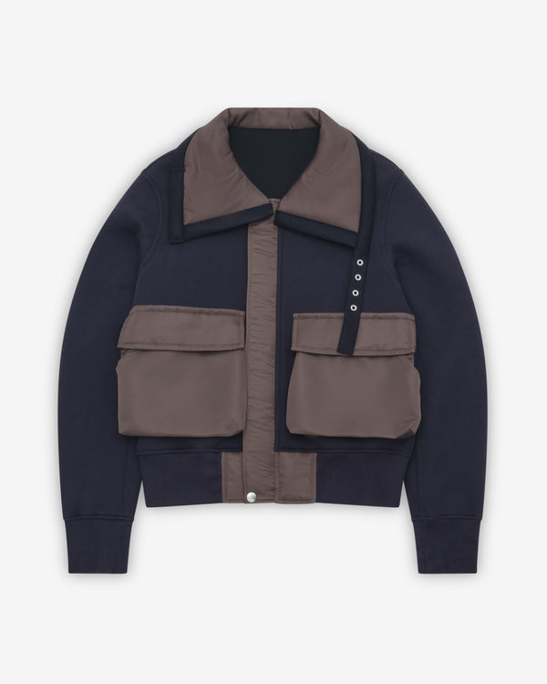 Sacai - Women's Sponge Sweat Blouson - (Navy/Dark Khaki)