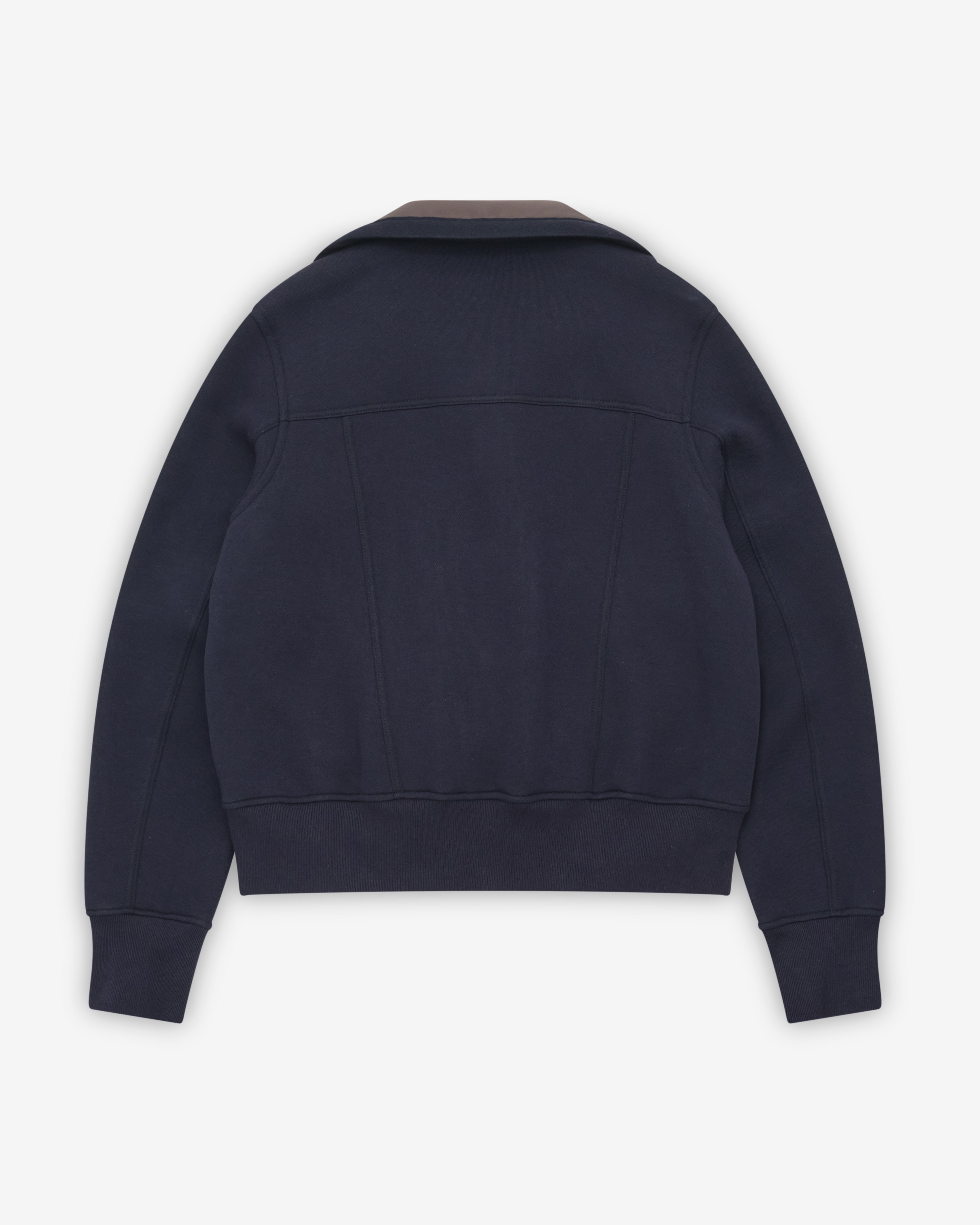 美品　sacai 25AW/Sponge Sweat Blouson サイズ3 Sacai: Women's Sponge Sweat Blouson (Navy/Dark Khaki) | DSMNY E-SHOP