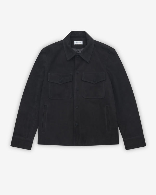 Ernest W. Baker - Men's Suede Overshirt - (Black)