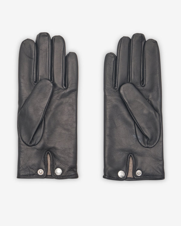 Ernest W. Baker - Men's Cashmere Lined Leather Gloves - (Black)