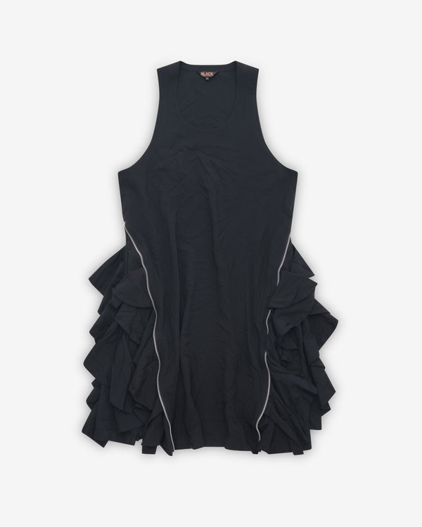Black Comme des Garçons - Frilled Zip Dress - (Black)