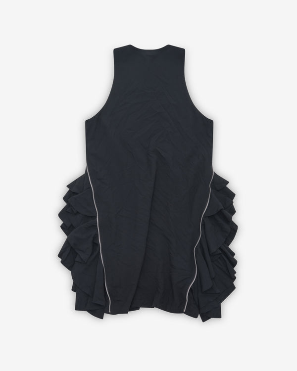 Black Comme des Garçons - Frilled Zip Dress - (Black)