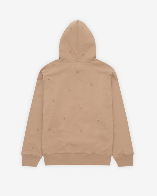 Kartik Research - Men's Hand-Embroidered Hoodie - (Oatmeal)