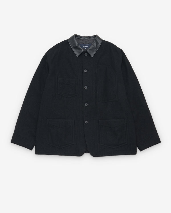 CDG Homme - Men's Contrast Collar Jacket - (Grey/Black)
