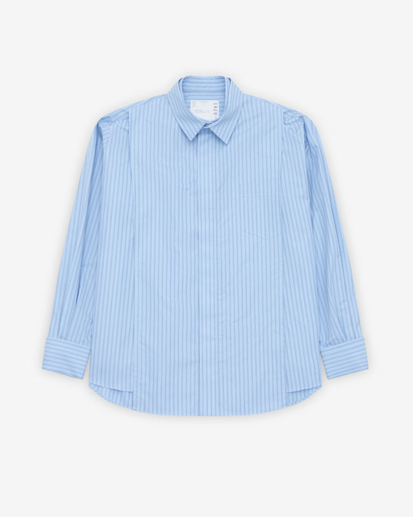 Sacai - Women's Poplin Shirt - (Light Blue Stripe)