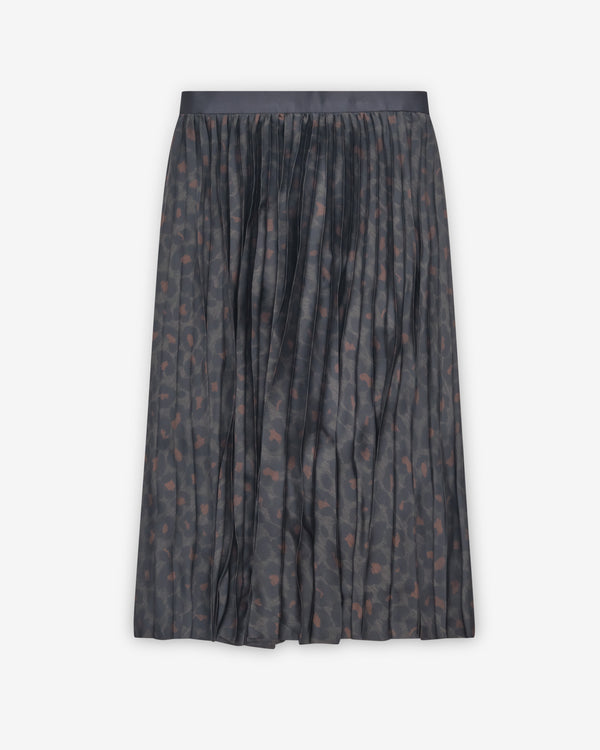Sacai - Women's Leopard X Suiting Skirt - (Black/Khaki)
