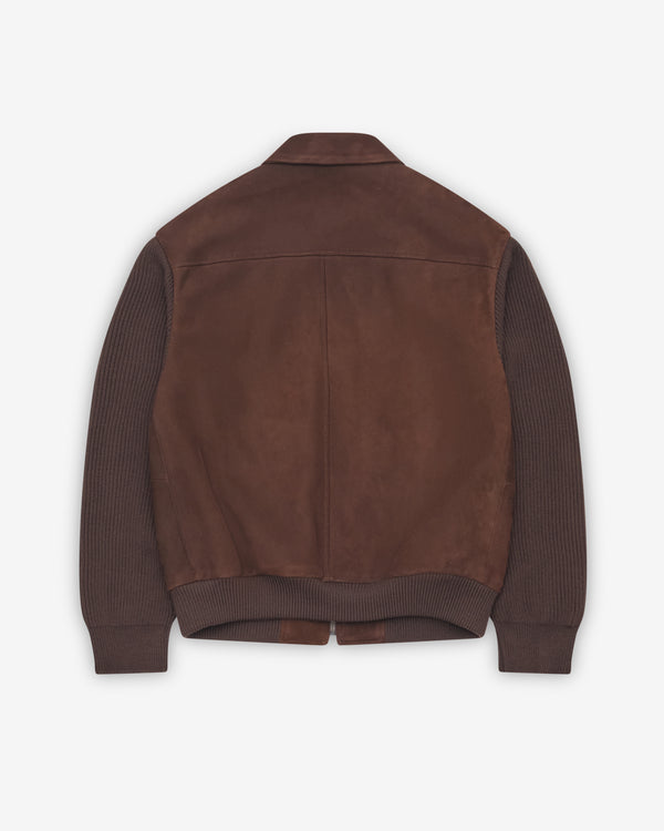 Miu Miu - Women's Waxed Suede Blouson Jacket - (Sienna)