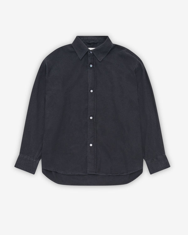 mfpen - Men's Gambler Shirt - (Black Fuzz Tencel)