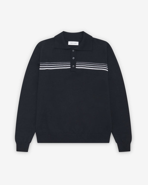 Ernest W. Baker - Men's Gradient Stripe Polo - (Black)