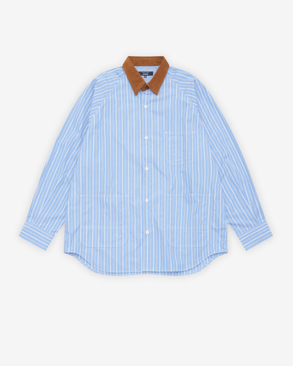 CDG Homme - Men's Contrast Collar Shirt - (Multi)