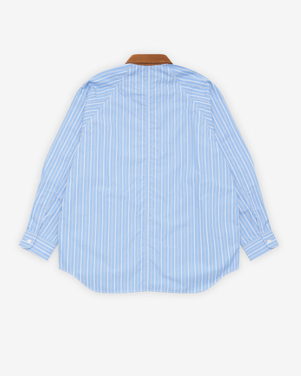 CDG Homme - Men's Contrast Collar Shirt - (Multi)