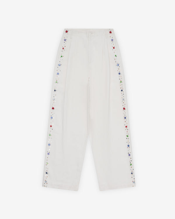 Bode - Women's Button Jar Trousers - (White/Multi)