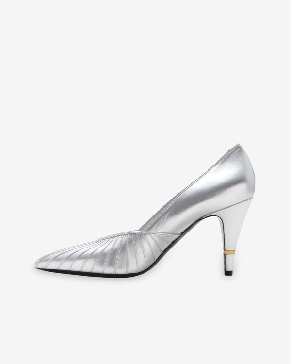 Versace - Women's Gianni Leather Pumps - (Silver)