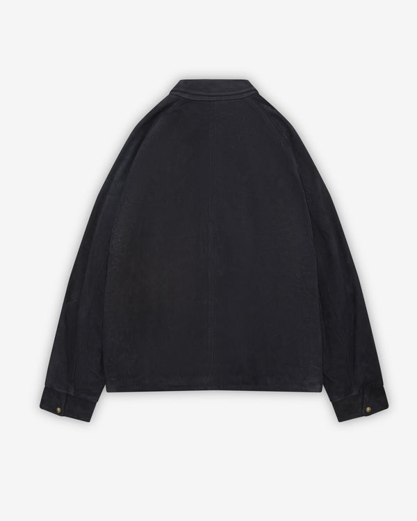 A.Presse - Men's Suede Coach Jacket - (Black)