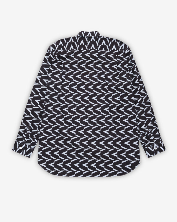 CDG Shirt - Men's Panelled Chevron Shirt - (Stripe)