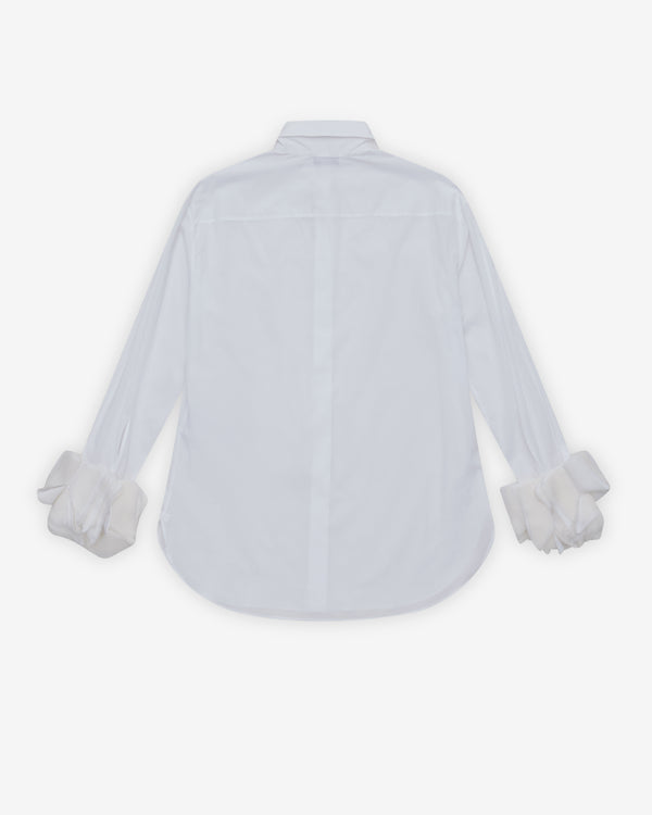 Jil Sander - Women's Ruffle Sleeve Shirt - (Optic White)