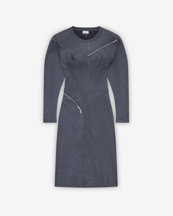 Vaquera - Women's Zipper Dress - (Grey)