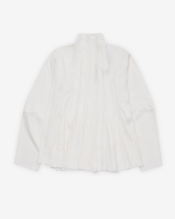 Litkovska - Women's Peplum Pleat Blouses - (Ivory)