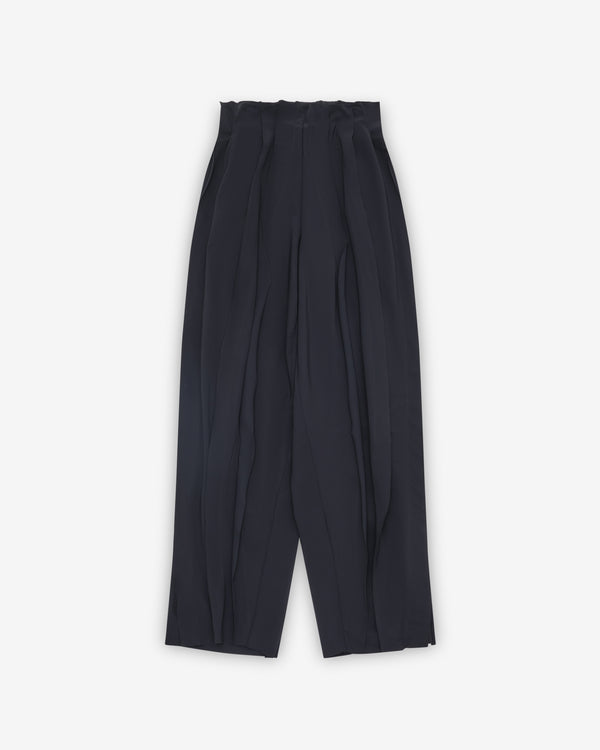 Litkovska - Women's Ruffle High Rise Barrel Pants - (Black)