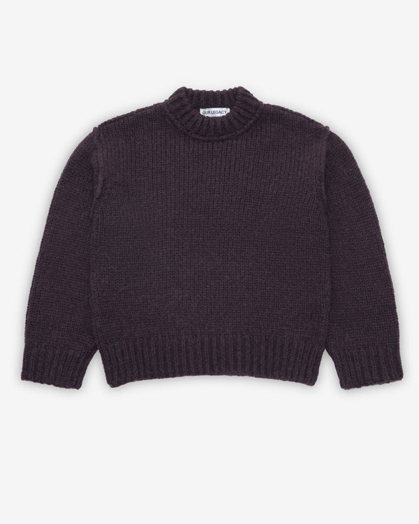 Our Legacy - Men's Mock Roundneck - (Brown Bear Mega Alpaca Wool)