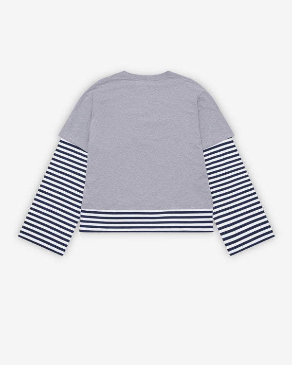 Charles Jeffrey - Men's Long Sleeve 2-In-1 Tee - (Gray)