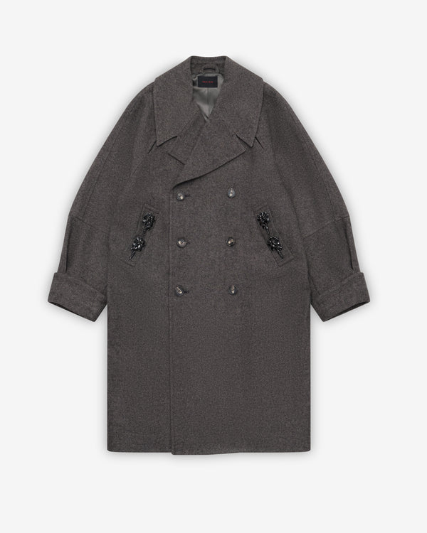 Simone Rocha - Women's Petal Collar Trench Coat - (Black)