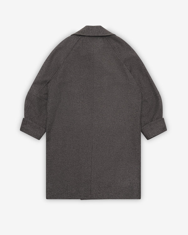 Simone Rocha - Men's Double Breasted Slash Coat - (Charcoal)