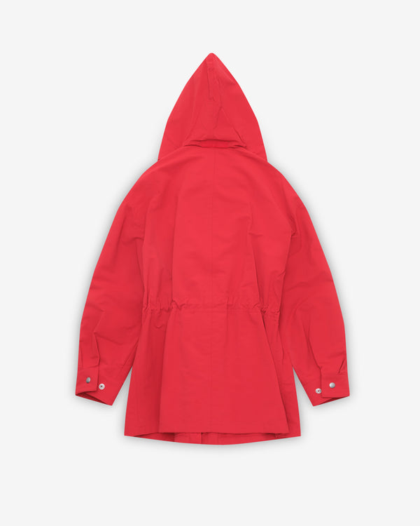 Prada - Women's Technical Fabric Parka With Shearling Trim - (Red)
