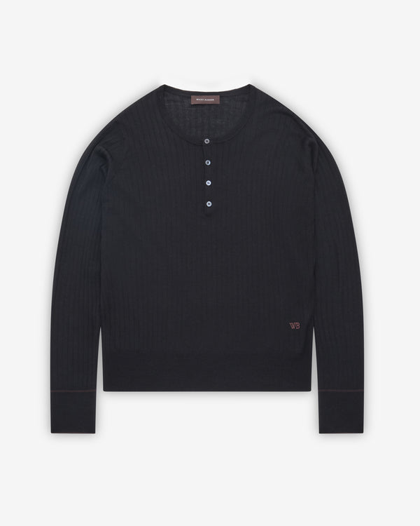 Wales Bonner - Men's Nile Henley - (Black)