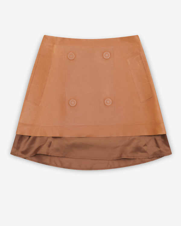 Maison Margiela - Women's Fusion Leather Mini Skirt - (Tobacco)